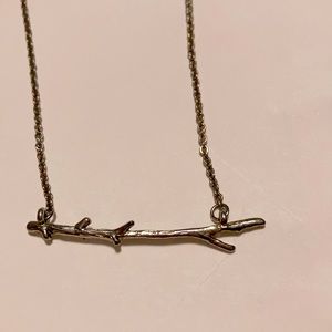 Gold branch necklace